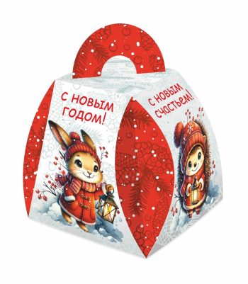 Коробка новогодняя подарочная Новогодний фонарик, 120х120х115 (+32) мм — изображение 6